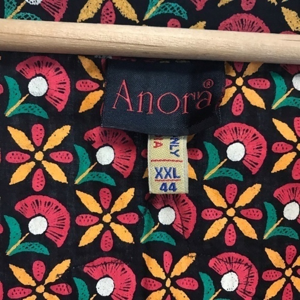 Anora Colorful Unique Boho Leaf Appliqué Vest Large - Picture 13 of 13